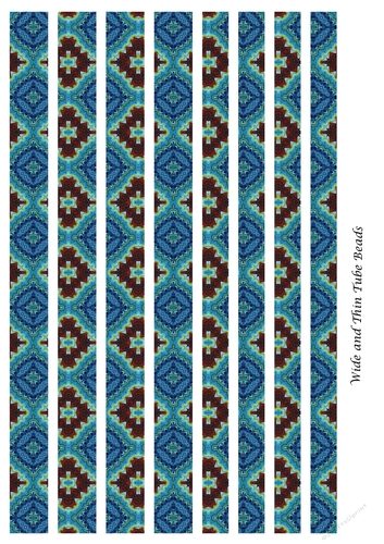 Tube Shaped Paper Beads Template Design #77