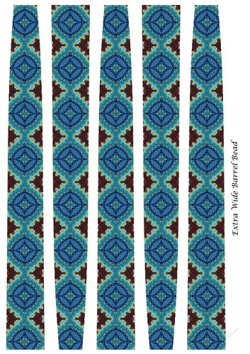 Extra Wide Oval Shaped Paper Beads Template Design #77