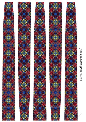 Extra Wide Oval Shaped Paper Beads Template Design #78
