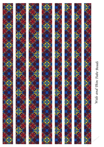 Tube Shaped Paper Beads Template Design #78