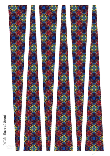 Large Oval Shaped Paper Beads Template Design #78