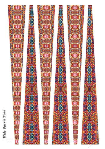 Large Oval Shaped Paper Beads Template Design #79