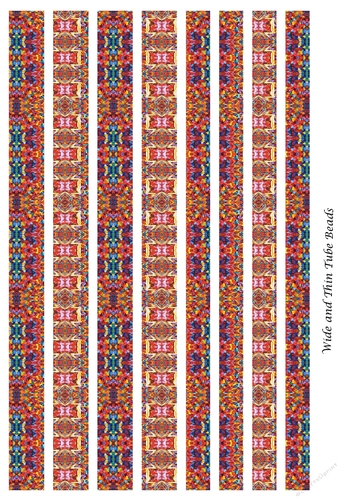 Tube Shaped Paper Beads Template Design #79