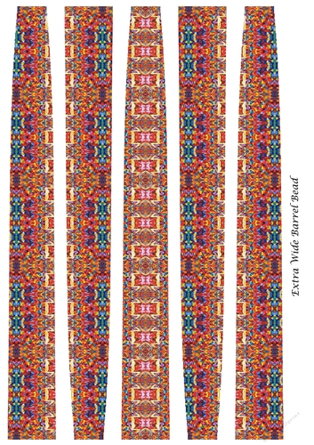 Extra Large Oval Shaped Paper Beads Template Design #79