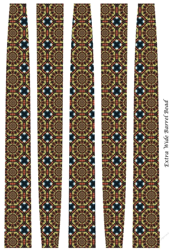 Extra Large Oval Shaped Paper Beads Template Design #80