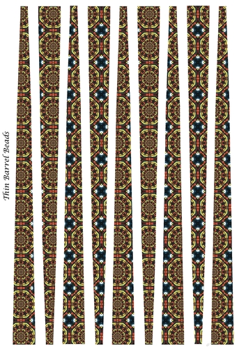 Small Oval Shaped Paper Beads Template Design #80
