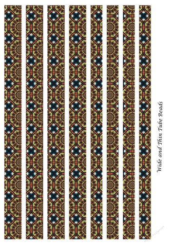 Tube Shaped Paper Beads Template Design #80