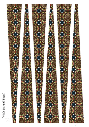 Large Oval Shaped Paper Beads Template Design #80