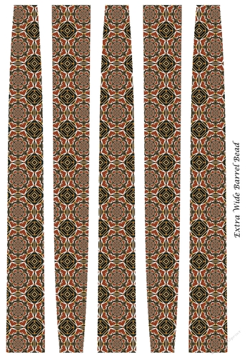Extra Large Oval Paper Beads Template Design #81