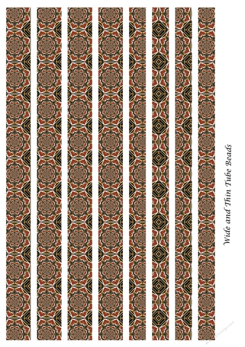 Tube Shaped Paper Beads Template Design #81