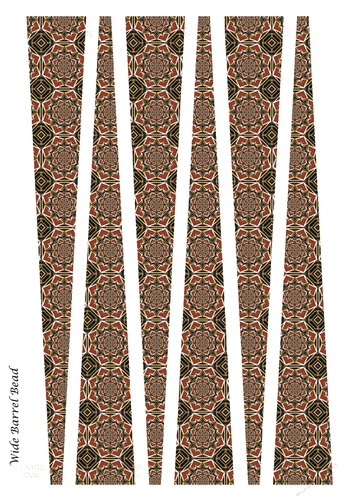 Large Barrel Shaped Paper Beads Template Design #81
