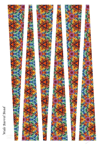 Large Barrel Shaped Paper Beads Template Design #82