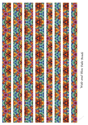 Mixed Tube Shaped Paper Beads Template Design #82