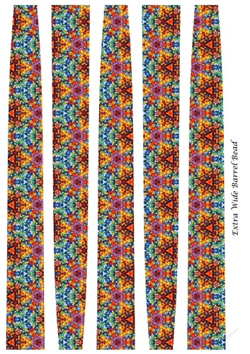Extra Large Oval Shaped Paper Beads Template Design #82