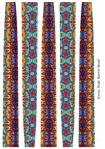 Extra Large Oval Shaped Paper Beads Template Design #83