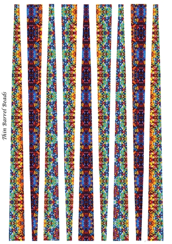 Small Oval Paper Beads Template Design #83