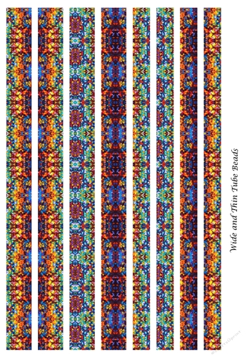 Mixed Tube Shape Paper Beads Template Design #83