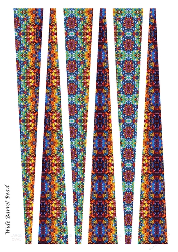 Large Barrel Paper Beads Template Design #83