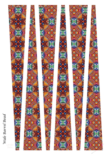 Large Barrel Paper Beads Template Design #84