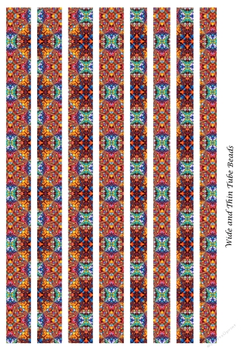 Mixed Tube Shaped Paper Beads Template Design #84