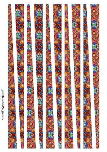 Small Tower Paper Beads Template Design #84