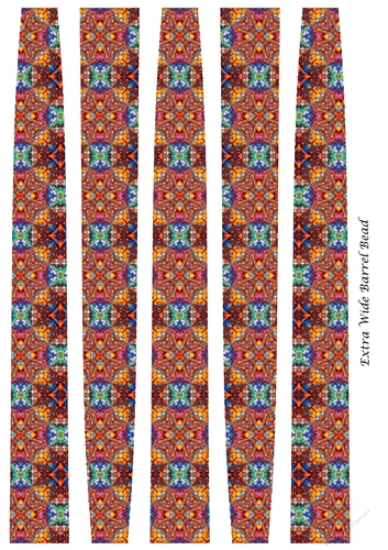 Extra Large Oval Paper Beads Template Design #84