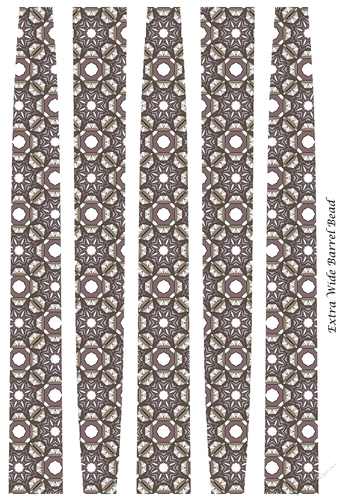 Extra Large Oval Paper Beads Template Design #85