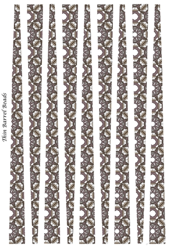 Small Oval Shaped Paper Beads Template Design #85