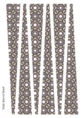 Large Barrel Paper Beads Template Design #85