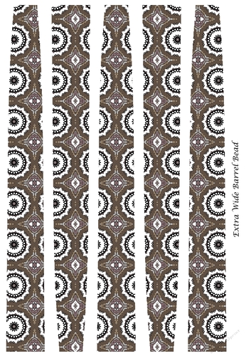 Extra Large Oval Paper Beads Template Design #86