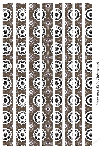 Mixed Tube Shaped Paper Beads Template Design #86