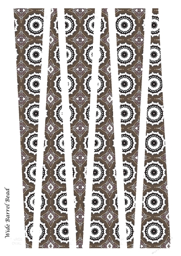 Large Oval Shaped Paper Beads Template Design #86