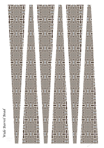 Large Oval Shaped Paper Beads Template Design #87
