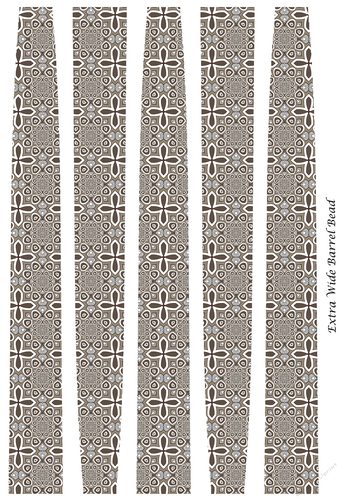 Extra Large Oval Paper Beads Template Design #87