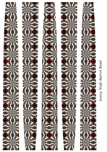 Extra Large Oval Paper Beads Template Design #88