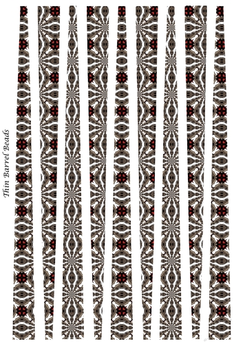 Small Oval Shaped Paper Beads Template Design #88