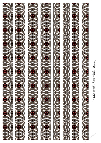 Mixed Tube Shaped Paper Beads Template Design #88