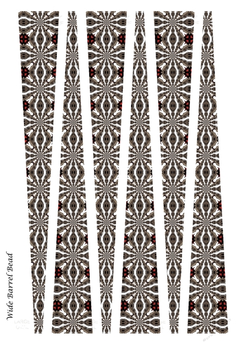 Large Oval Paper Beads Template Design #88