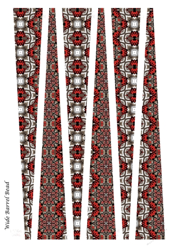 Large Oval Paper Beads Template Design #89