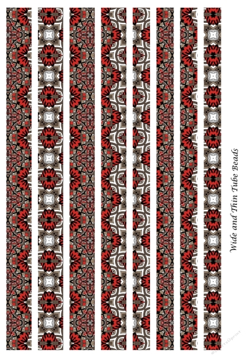 Mixed Tube Shaped Paper Beads Template Design #89
