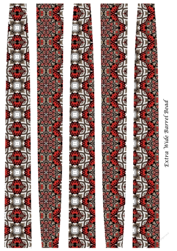 Extra Large Oval Paper Beads Template Design #89