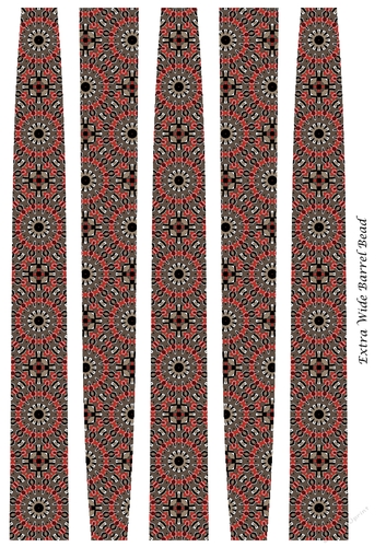 Extra Large Oval Paper Beads Template Design #90
