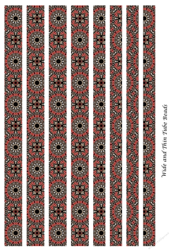 Mixed Tube Shaped Paper Beads Template Design #90