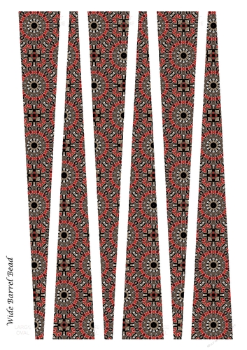 Large Barrel Shaped Paper Beads Template Design #90