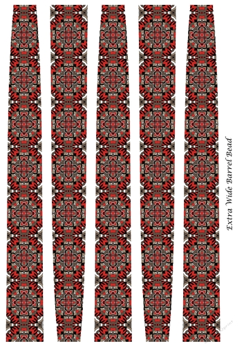 Extra Large Oval Paper Beads Template Design #91