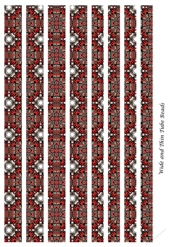 Mixed Tube Paper Beads Template Design #91
