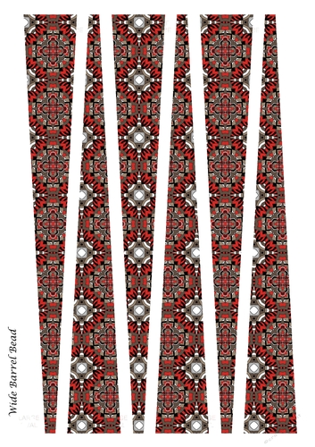 Large Oval Paper Beads Template Design #91