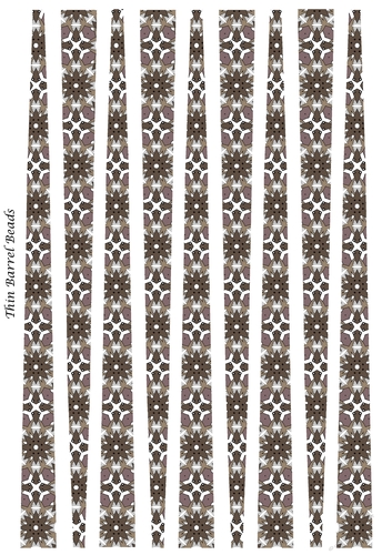 Small Oval Paper Beads Template Design #92