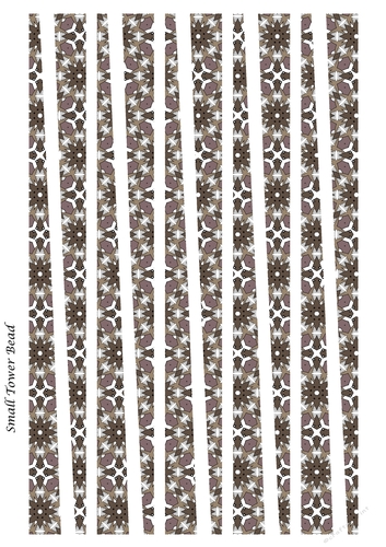 Small Tower Paper Beads Template Design #92