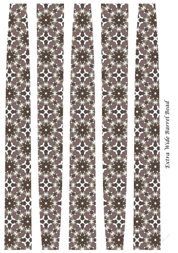 Extra Large Oval Paper Beads Template Design #92